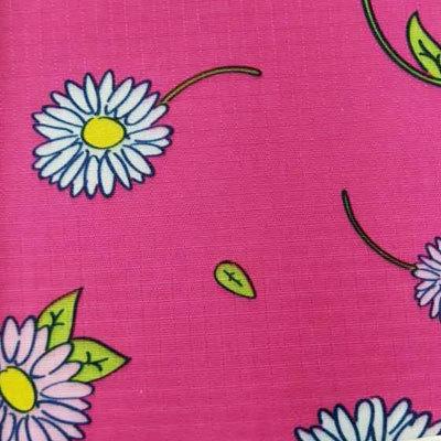 150D兰色菊花三分格印花PVC耐磨牛津布 户外用品箱包牛津布料详情图7