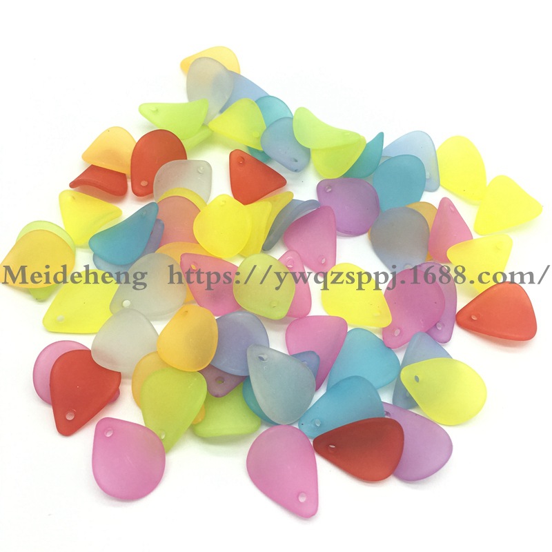 Ancient-style palace flower hairpins, leaf hair accessories, diy acrylic frosted flower headwear materials, colorful fan-shaped petals details Picture