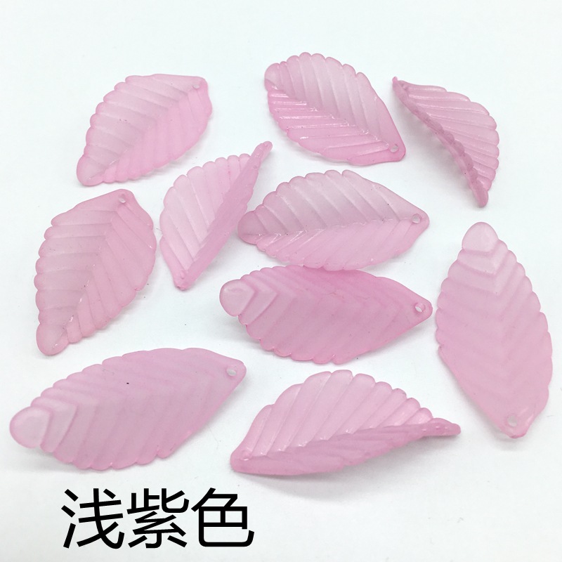 35mm frosted simulated acrylic plastic patterned leaf DIY ancient-style handcrafted hair accessory earrings material undefined