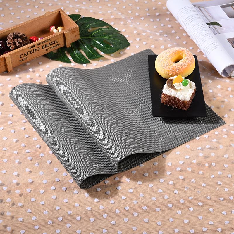 厂家批发pvc防水餐垫 创意防滑西餐垫隔热杯垫家居餐具用品定制