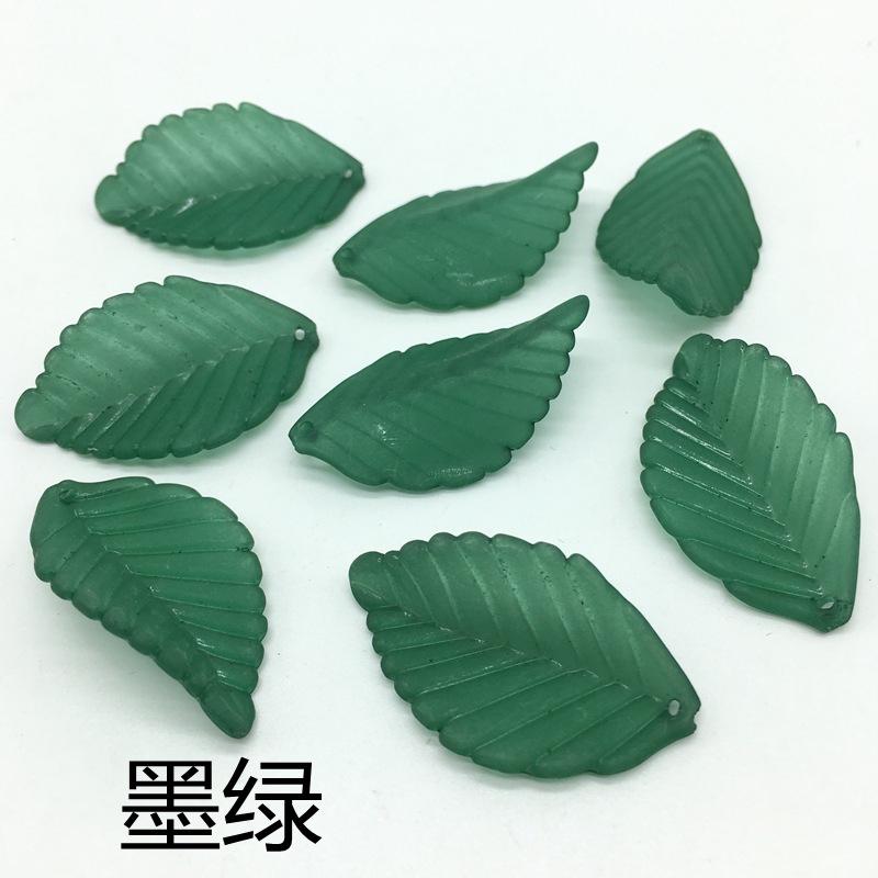 35mm frosted simulated acrylic plastic patterned leaf DIY ancient-style handcrafted hair accessory earrings material undefined