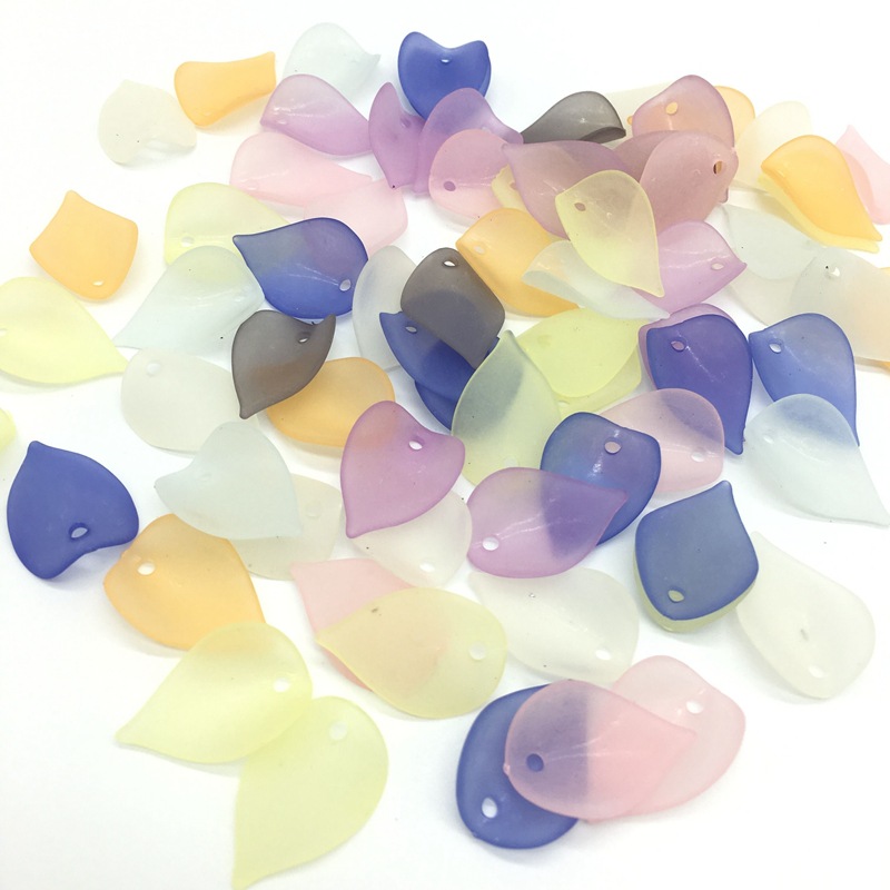 Handmade hair accessory material: acrylic matte flower petal hairpin headwear accessory, ancient-style walking bun headwear accessory details Picture