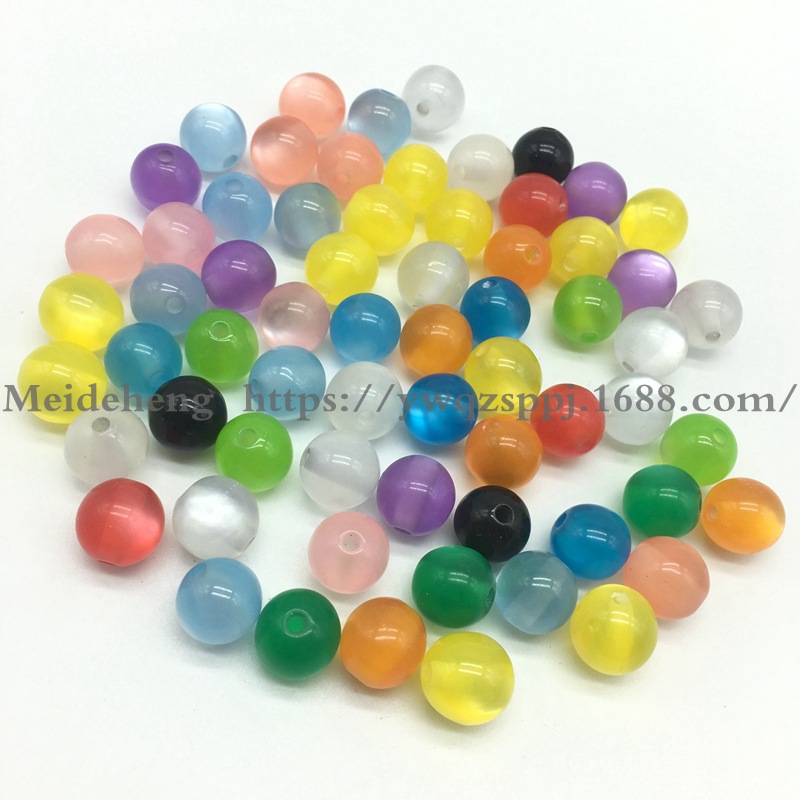 6MM-12mm colored striped resin beads cat's eye large hole cylindrical animal eye beads DIY jewelry accessories undefined