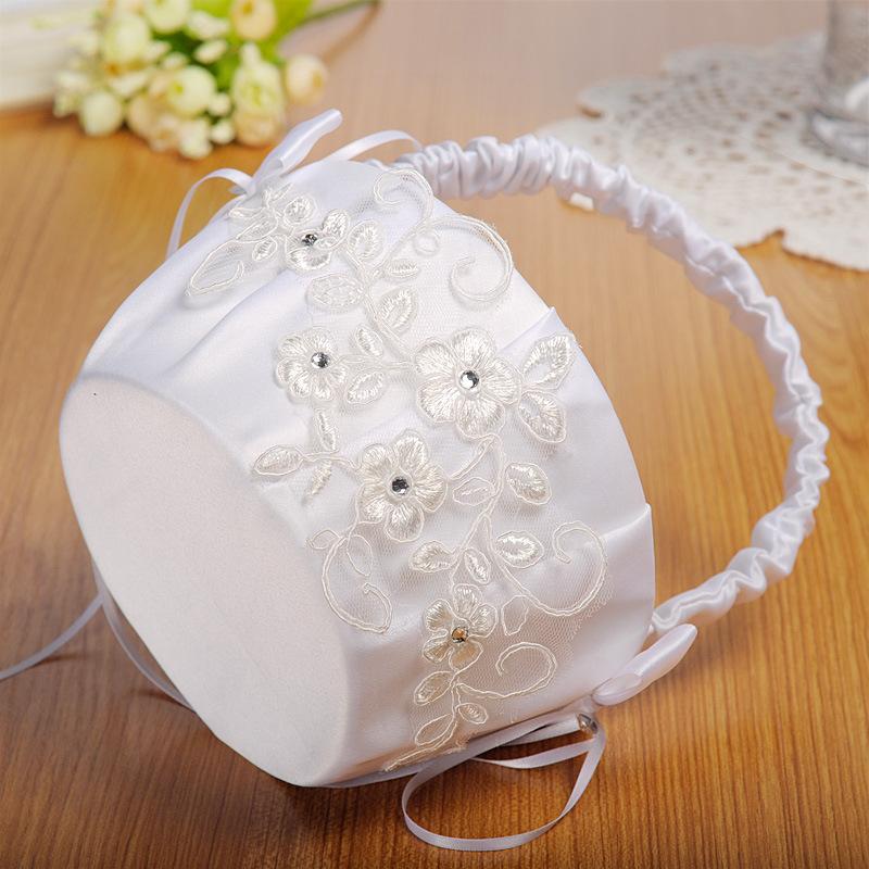 Wedding products, wedding products, wedding products, wedding products, wedding products, direct supply from wedding product manufacturers. Western-style wedding flower baskets, hand-embroidered bows, flower girls, bridesmaid flower baskets, wedding supplies Specification image