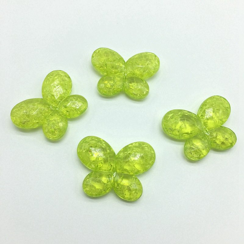 Alibaba hot-selling cracked acrylic straight hole beads diy handcrafted beaded necklace accessories Butterfly style material factory wholesale undefined