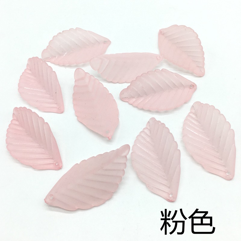 35mm frosted simulated acrylic plastic patterned leaf DIY ancient-style handcrafted hair accessory earrings material undefined