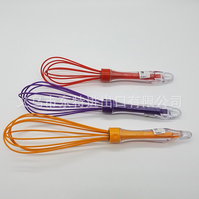 Wholesale of kitchen tools such as baking cake egg beaters and dough mixers, crystal handles, and silicone egg beaters Application Scenario