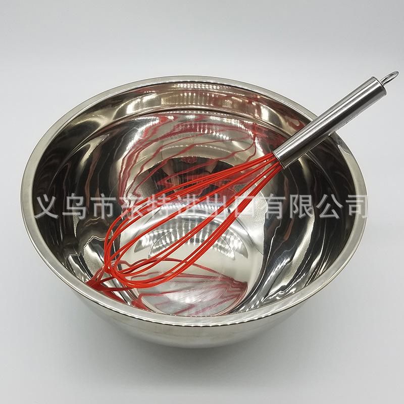 Wholesale of food-grade silicone stainless steel handle manual egg beaters, egg beaters and dough mixers for baking cakes
