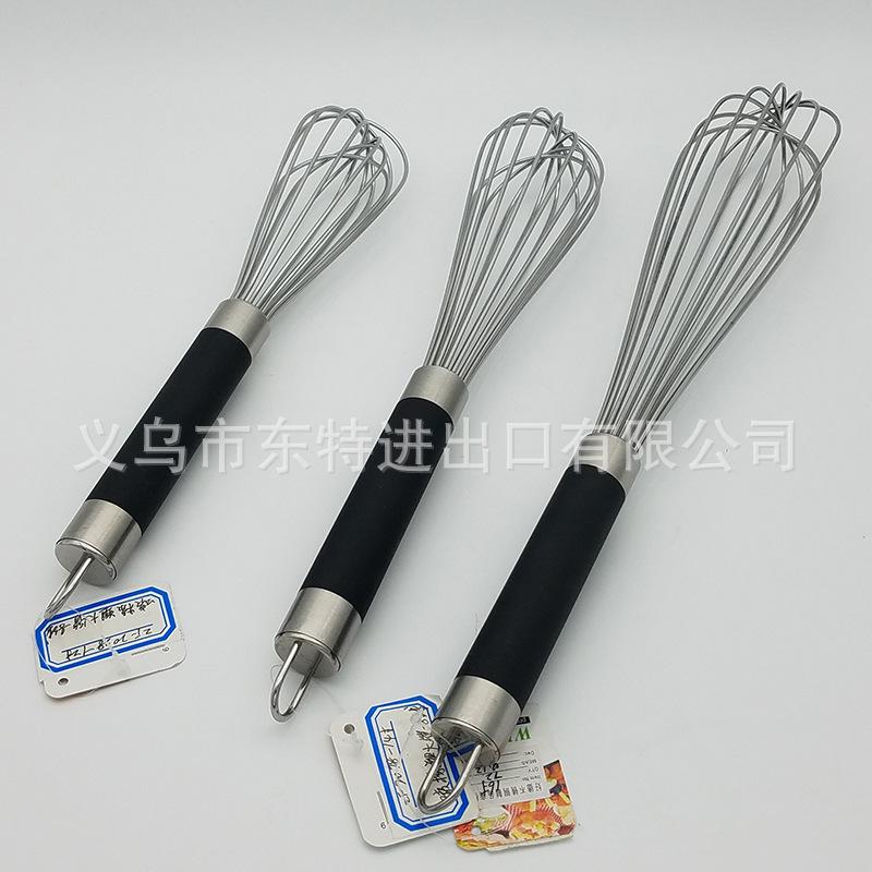 Factory direct sales of stainless steel egg beaters, high-end baking supplies, rubber-coated plastic handles, 8-line manual egg beaters Application Scenario