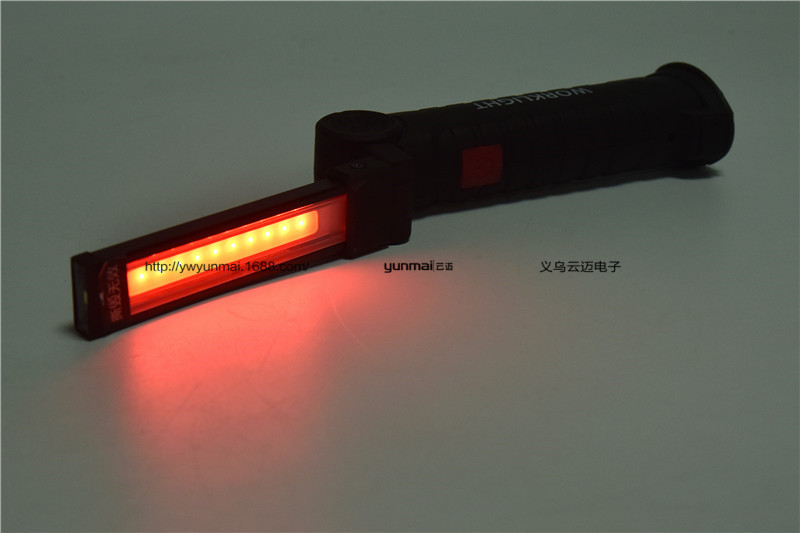 175 crossover especial 360° plegable USB recargable COBLED luz de trabajo luz roja luz brillante linterna de emergencia luz de revisión Specification image