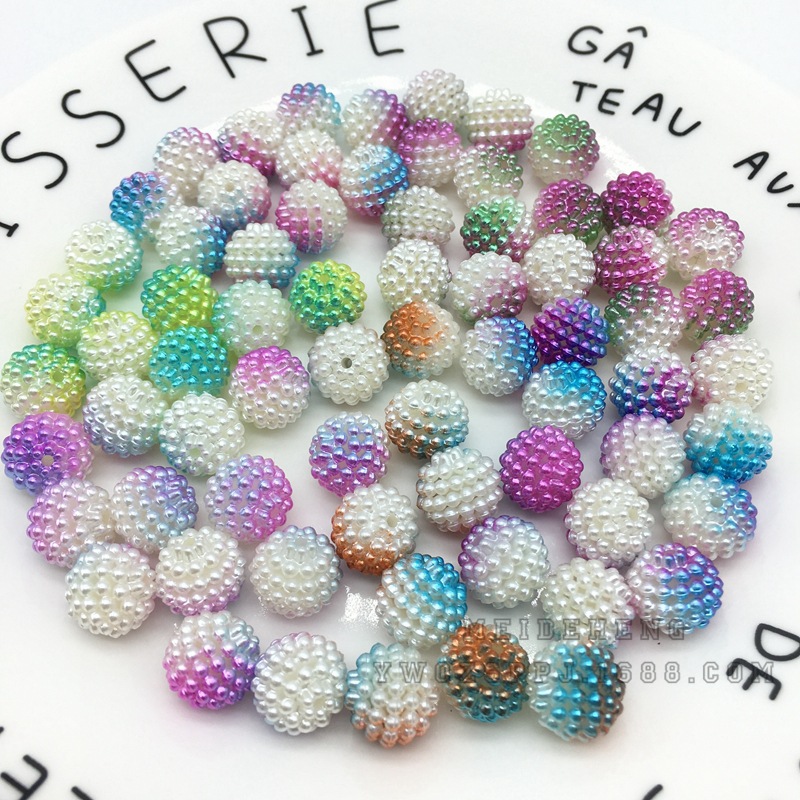 Wedding bride's accessories: Flower ball, slime, mermaid color gradient, two-color bayberry beads, detachable ABS starry sky