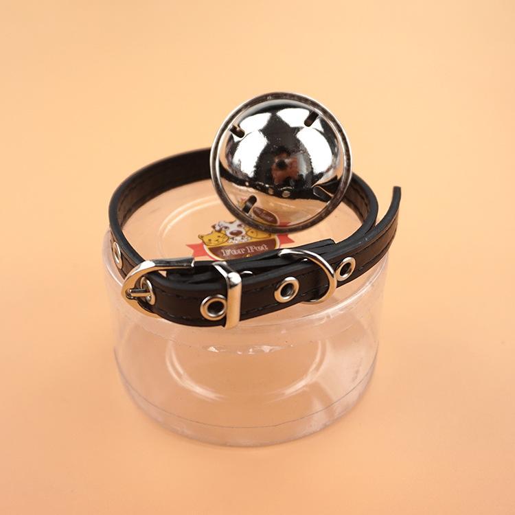 Bichon Frise Teddy, big bell, dog neck ring, leather pet vocal collar, pet supplies manufacturer direct sales and consignment undefined