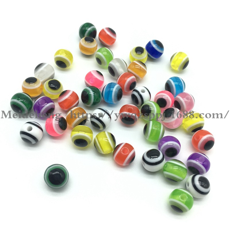 6MM-12mm colored striped resin beads cat's eye large hole cylindrical animal eye beads DIY jewelry accessories undefined