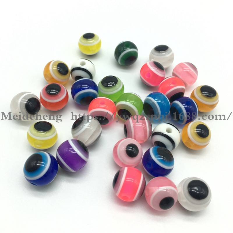 6MM-12mm colored striped resin beads cat's eye large hole cylindrical animal eye beads DIY jewelry accessories undefined