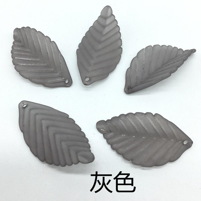 35mm frosted simulated acrylic plastic patterned leaf DIY ancient-style handcrafted hair accessory earrings material undefined