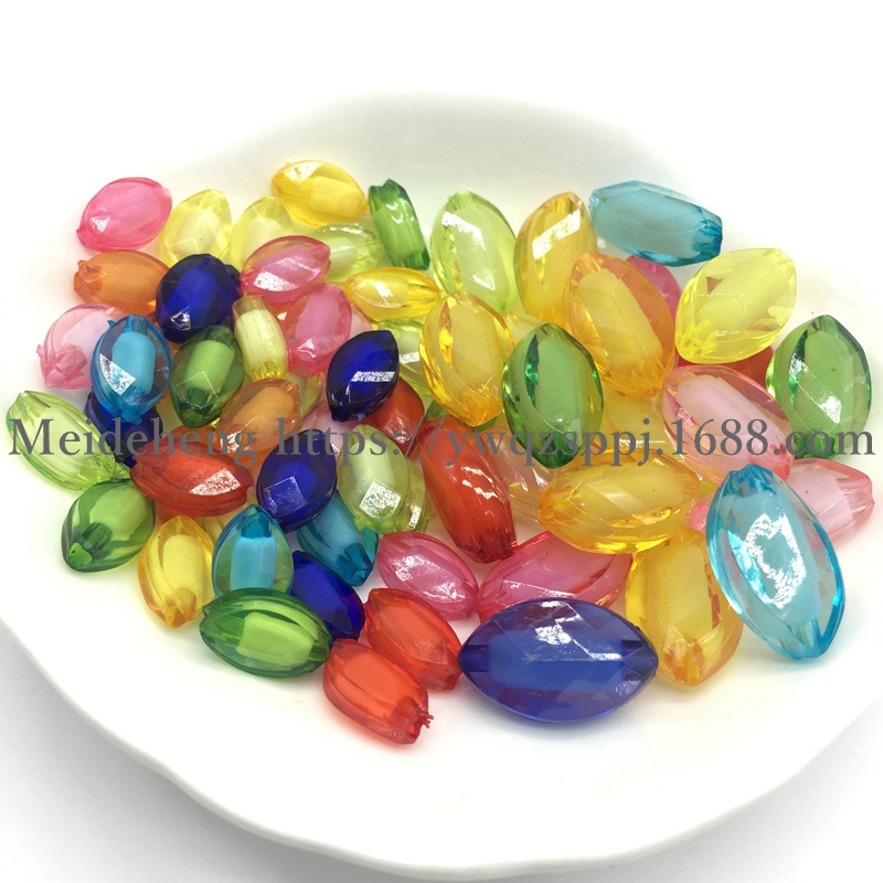 DIY幼儿园宝宝串珠玩具 儿童益智教具 彩色马眼珠 内彩七彩珠精品产品图