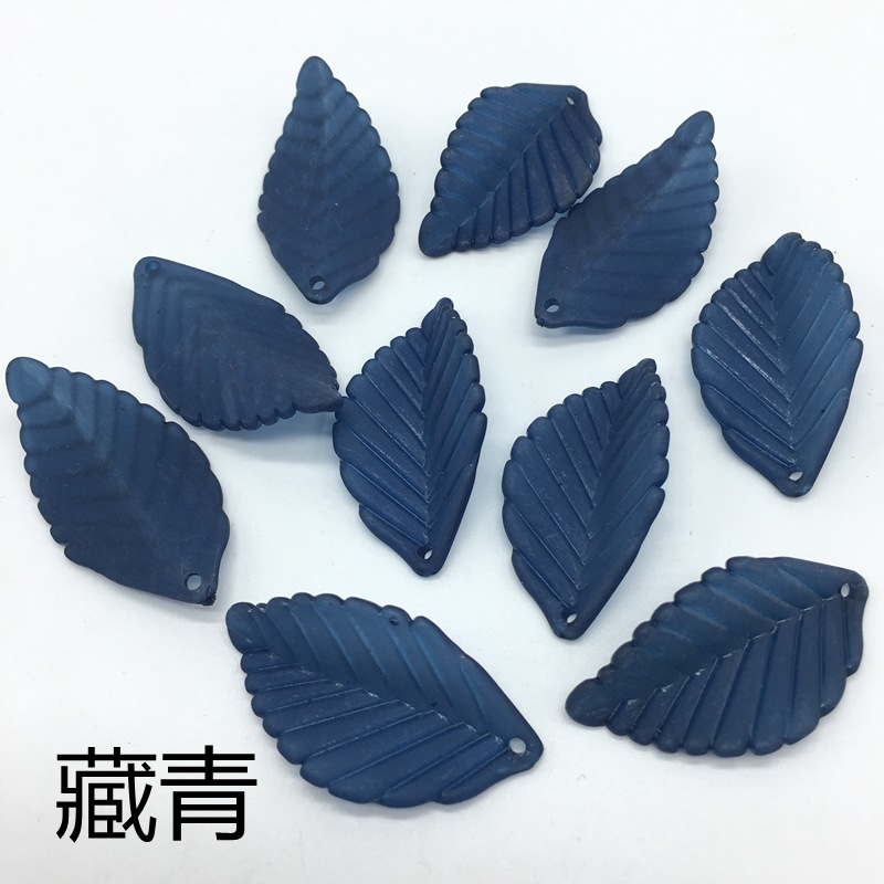 35mm frosted simulated acrylic plastic patterned leaf DIY ancient-style handcrafted hair accessory earrings material undefined
