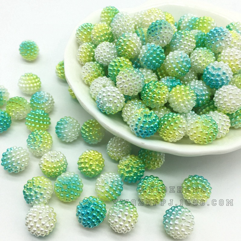 Wedding bride's accessories: Flower ball, slime, mermaid color gradient, two-color bayberry beads, detachable ABS starry sky Specification image
