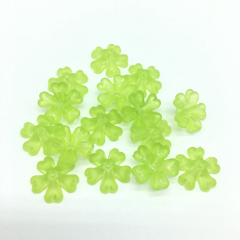 Ancient-style palace flower hairpins, lotus leaf flower acrylic frosted heart-shaped flower trays, bride's headwear, five-leaf flower hair accessories undefined
