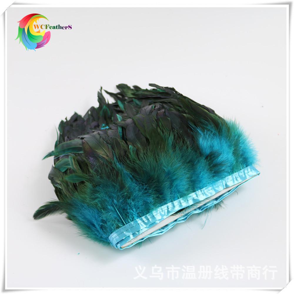 厂家直销双色永毛布边紫泳羽毛带舞台服装裙边17色现货拉丁舞裙摆细节图