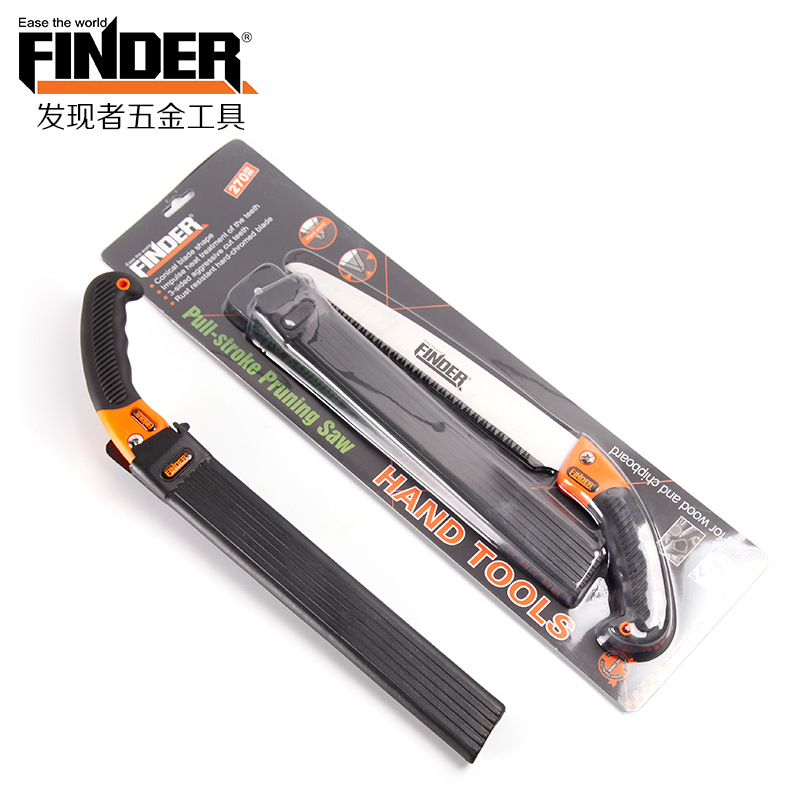发现者手动工具钢锯270mm锰钢锯挂腰便携户外园林果园树木修枝锯