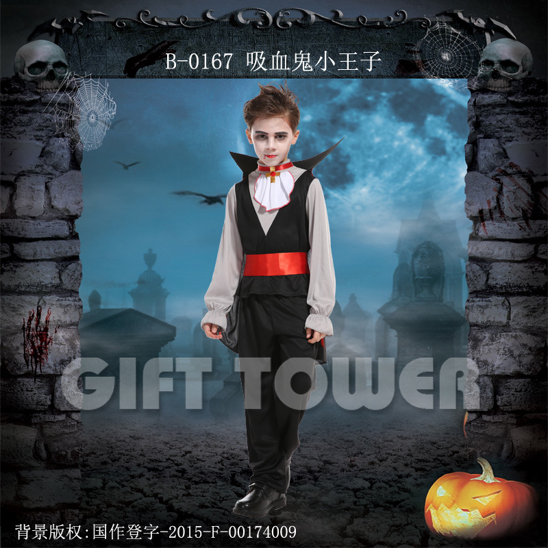 Halloween costume vampire costume,B-0167 Vampire Little Prince role-playing costume cosplay boy Specification image