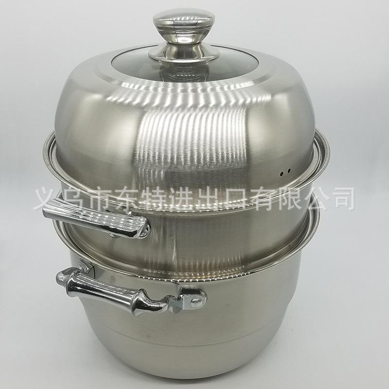 Factory direct sales of stainless steel steamers, combination LIDS, double-bottom steamers, composite steel multi-purpose steamers, high-end gift POTS Specification image