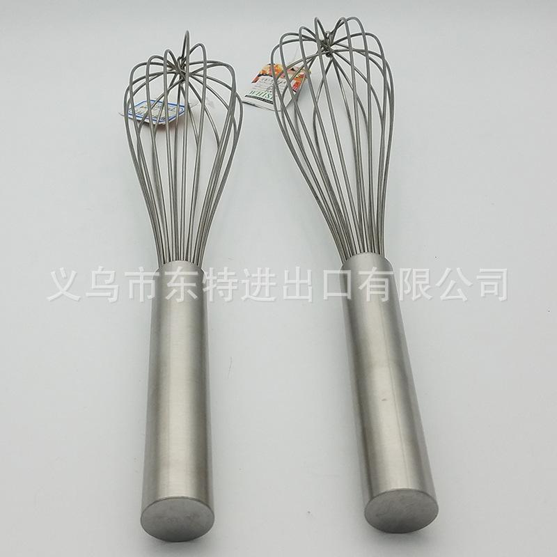 Factory direct sales of stainless steel egg beater with steel handle and 8-line manual mixer. Egg and cream beater for baking Application Scenario