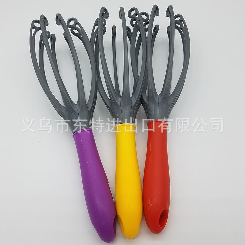 Kitchen tool manufacturer direct sales baking tools, creative egg beater, unique shape, colorful handle blender Specification image