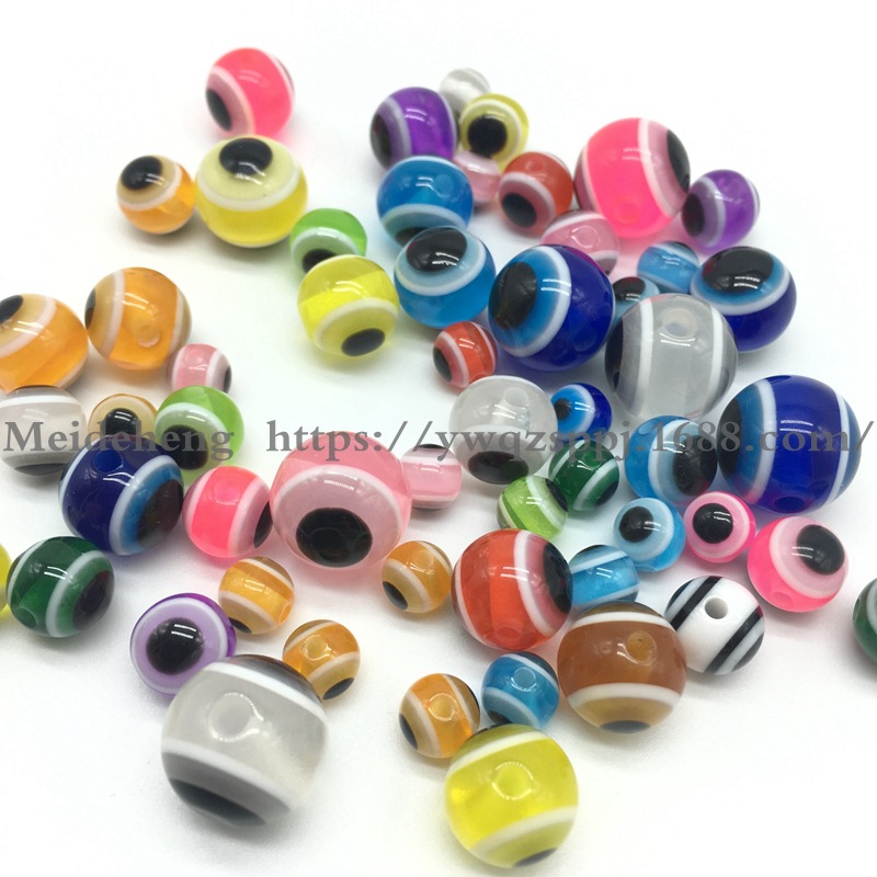 6MM-12mm colored striped resin beads cat's eye large hole cylindrical animal eye beads DIY jewelry accessories Application Scenario