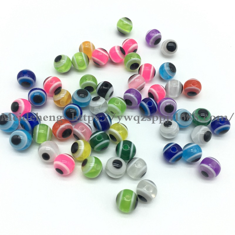 6MM-12mm colored striped resin beads cat's eye large hole cylindrical animal eye beads DIY jewelry accessories undefined