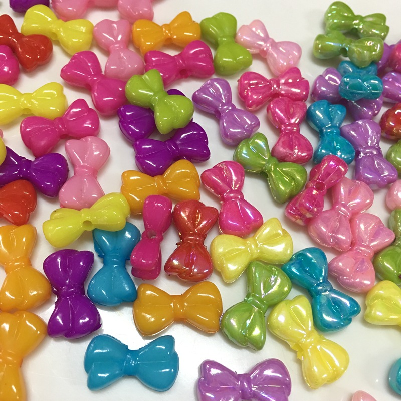 韩版儿童发饰 女童可爱蝴蝶结皮筋材料 宝宝五彩发绳发圈饰品配件