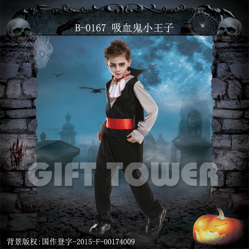 Halloween costume vampire costume,B-0167 Vampire Little Prince role-playing costume cosplay boy details Picture