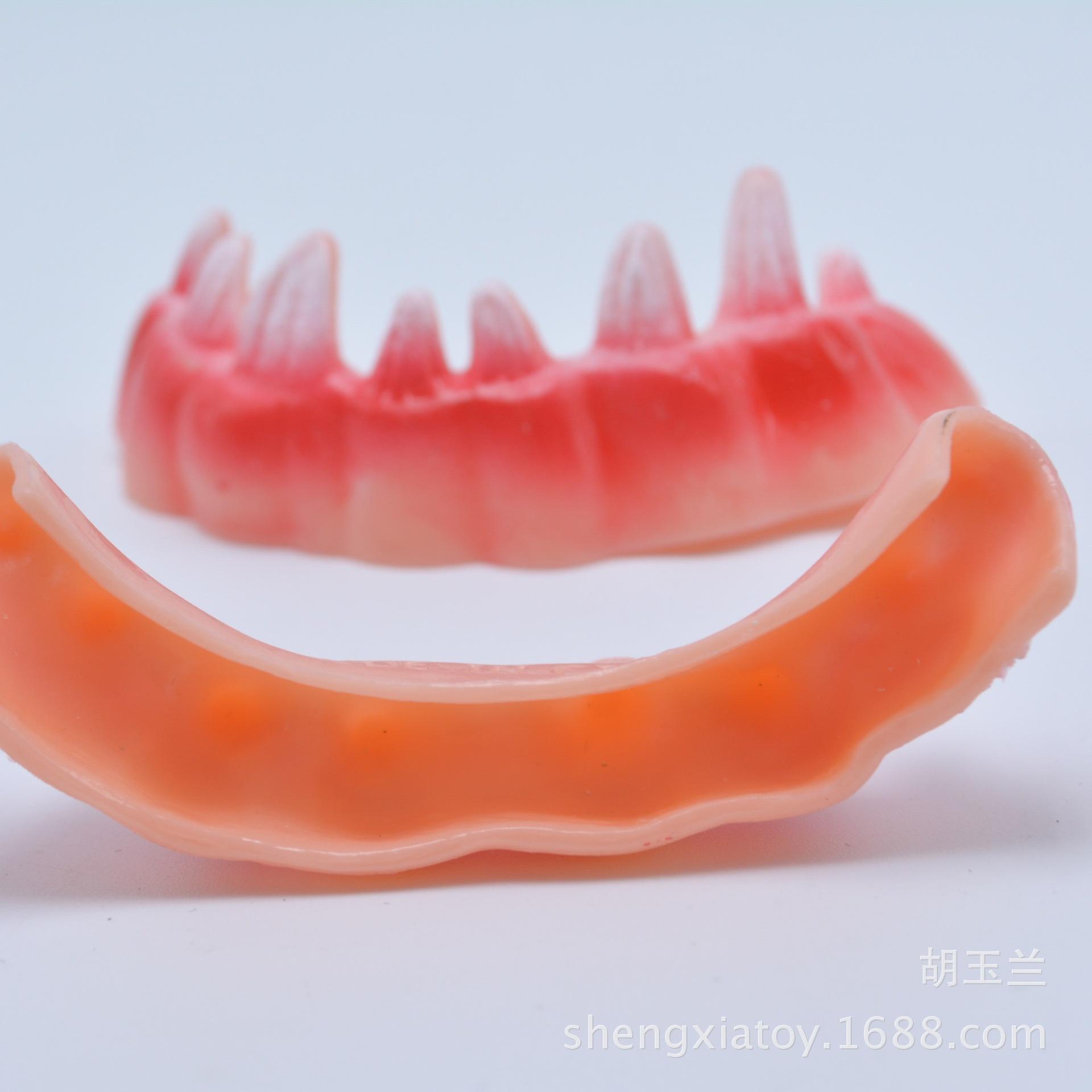 Cross-border best-selling Halloween costume props: Double-layer zombie luminous dentures, prank vampire dentures, and braces by Sheng Yi Specification image