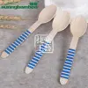 Cute and small, colorful disposable tableware, outdoor portable disposable spoons, wooden spoons, high-quality colored spoons wholesale Item Picture