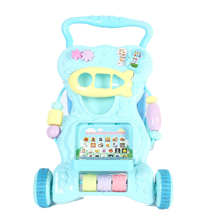 热卖新品婴幼儿早教益智防侧翻助步车13个月-3岁宝宝多功能学步车白底实物图