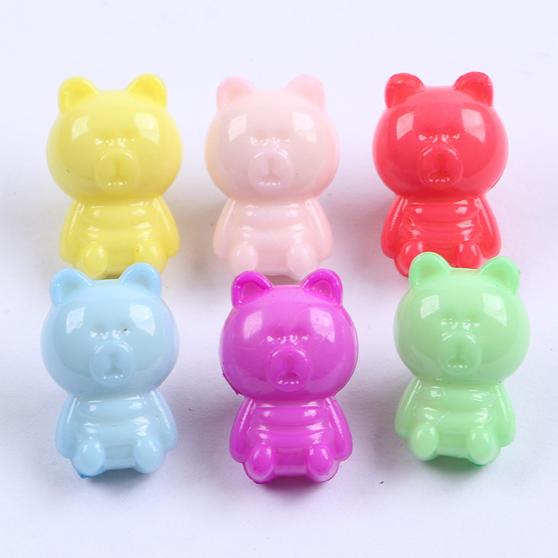 Spring-colored handmade beaded cartoon animal style straight-hole irregular-shaped beads diy children's educational toy beads accessories undefined