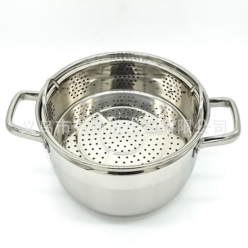 Factory direct sales of stainless steel steamers with thickened bottoms, soup POTS, Japanese double-layer induction cookers, universal steamers, gift steamers Application Scenario