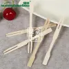 Factory direct sales, milk tea shop, flat-head fruit fork, bamboo cake and pastry fork, wooden disposable fruit fork, custom fruit fork, bamboo skewer details Picture