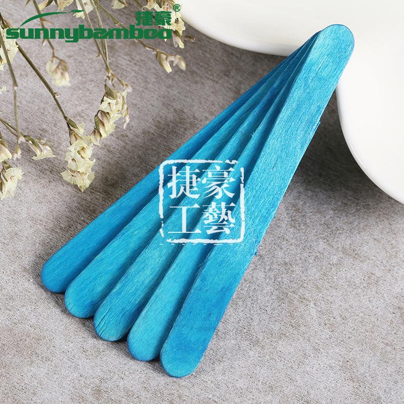 Wholesale of hand-made ice cream sticks, wooden sticks, ice cream sticks, wooden strips, Popsicle sticks and ice cream wooden sticks from colored logs Item Picture