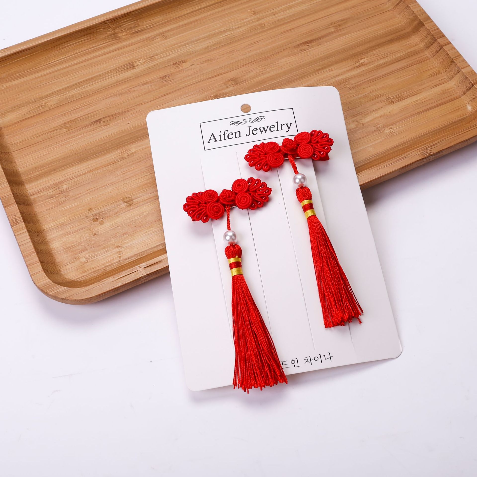 新款中国风儿童发夹 流苏汉服发夹头饰发卡套装详情18