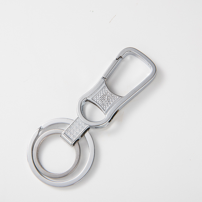 Men's double ring waist keychain, "Fu" character car keychain, car keychain, Xinmeida two-yuan department store supermarket details Picture