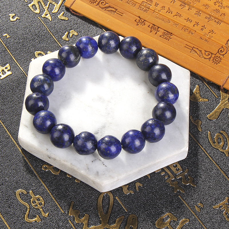 Creative retro natural lapis lazuli bracelets, wholesale of men's and women's couple bracelets, DIY popular accessories, factory direct sales Specification image