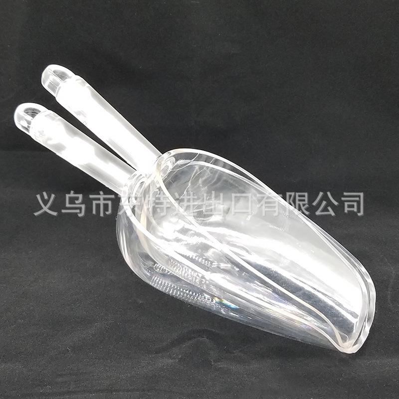 厂家直销透明冰铲pc塑料圆底冰铲粮食面粉铲多用取冰铲干果咖啡铲产品图