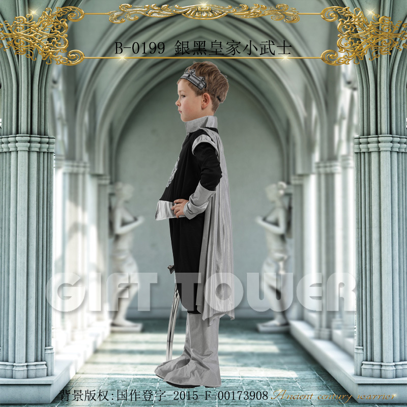 Carnival Costume stage Performance Costume B-0199 Silver and black Royal Xiaowu role-playing costume cosplay boy Application Scenario