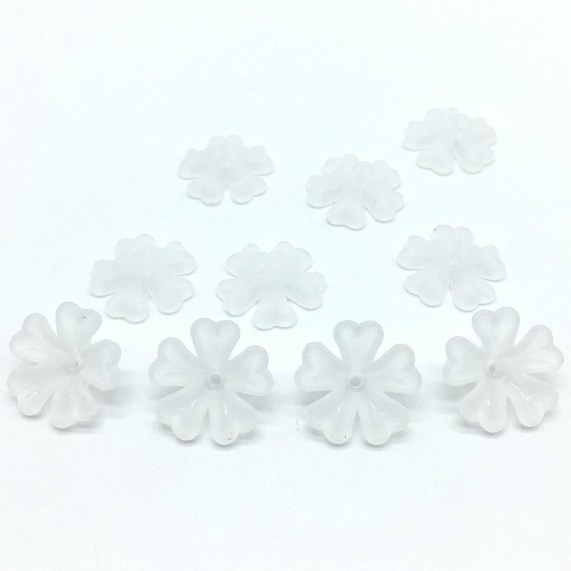 Ancient-style palace flower hairpins, lotus leaf flower acrylic frosted heart-shaped flower trays, bride's headwear, five-leaf flower hair accessories undefined
