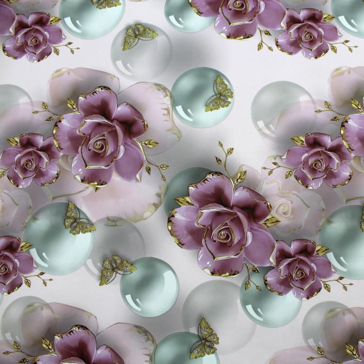 3D digital printing 290T twill fabric imitation nylon fabric PU storage bag waterproof fabric tablecloth Oxford fabric undefined