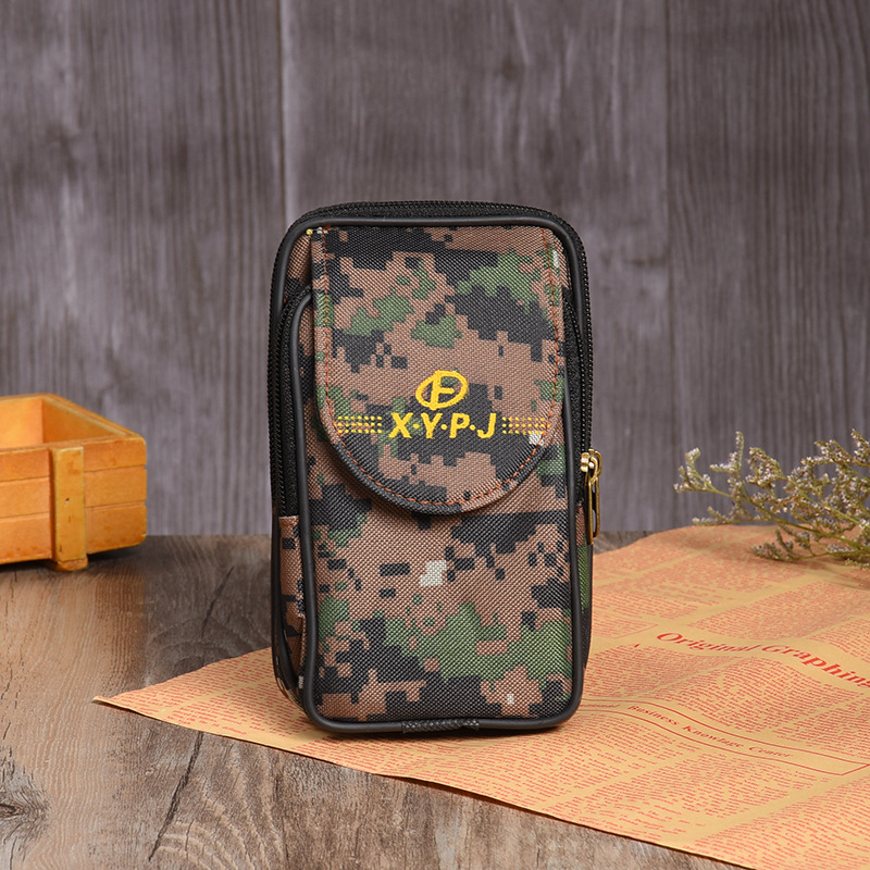 Manufacturers Wholesale Men's Mobile Phone Bag Casual Wear Belt Fanny Pack Mobile Phone Bag Multi-Functional Horizontal Waist Pack Wholesale undefined