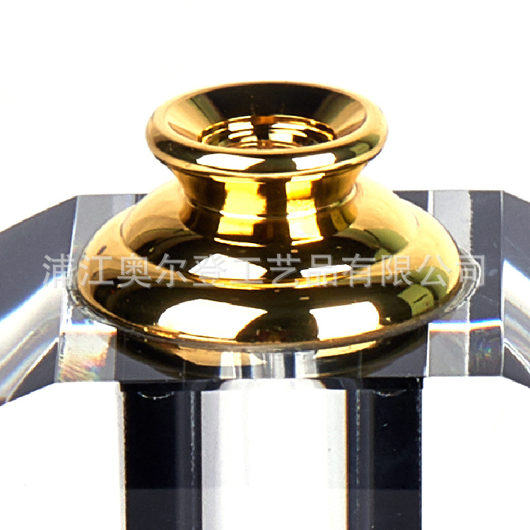 浦江水晶K9黑色圆形20ml阿拉伯中东香薰精油瓶批发男士香水瓶定制细节图