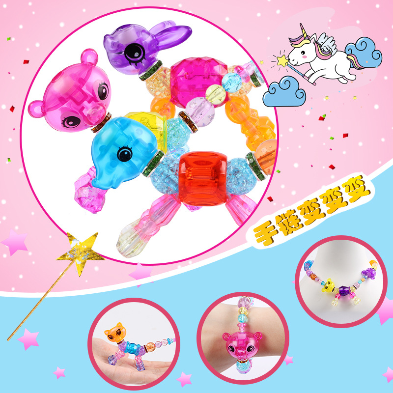 DIY beaded bracelet with magic and versatility, Chain Love Elf cartoon animal children's fun and educational toy bracelet Application Scenario